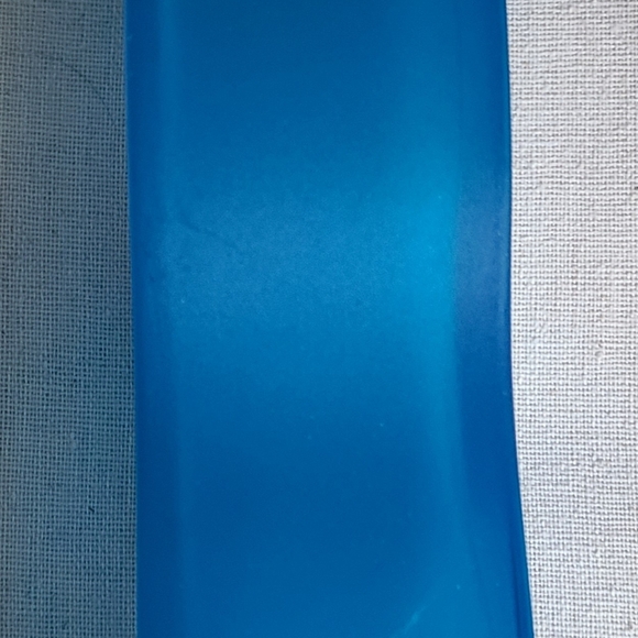 IKEA Skämt Frosted Glass Blue Wavy Bud Flower Vase Squiggle Wave Shape Retro - Picture 7 of 7